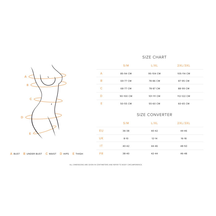 Корсет Obsessive Euridia corset & tanga XL/2XL