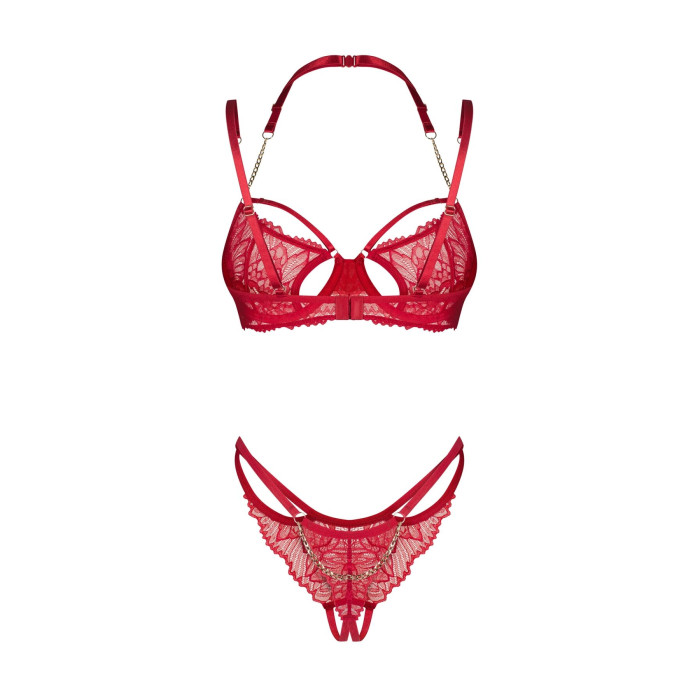 Комплект Obsessive Matildea 2-pcs crotchless set 2XL/3XL