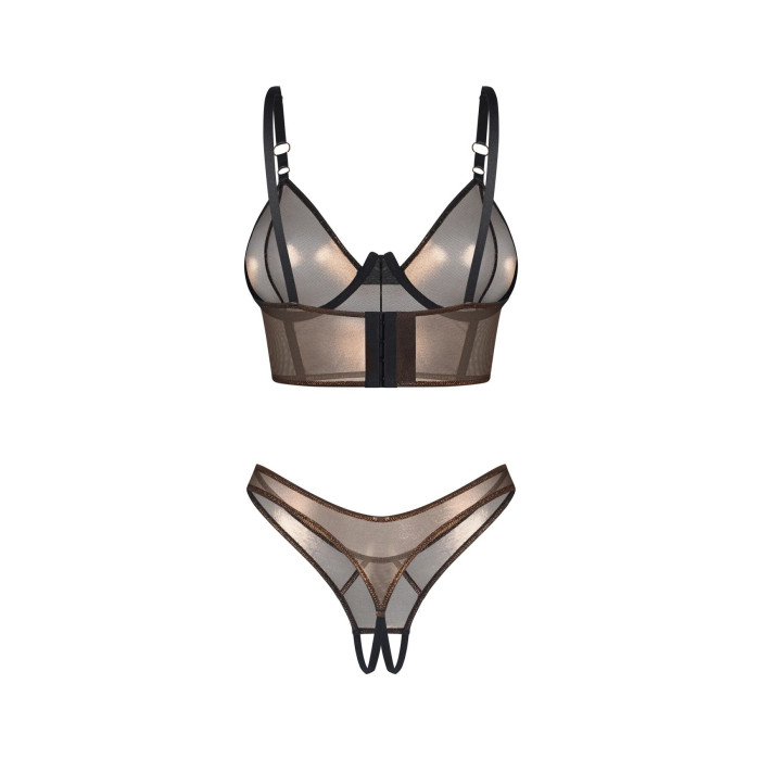 Комплект Obsessive Soranna top & crotchless thong 2XL/3XL