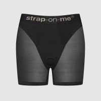 Шорти з фіксацією дилдо Strap-On-Me Harness Lingerie Halo – S – Black, велосипедки