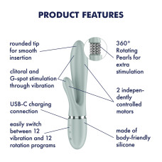 Вібратор-кролик Satisfyer Pearl Bunny 2 Greygreen
