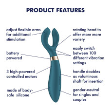 Вібратор для пар Satisfyer Endless Fun Battery Series, три мотора, багатофункціональний
