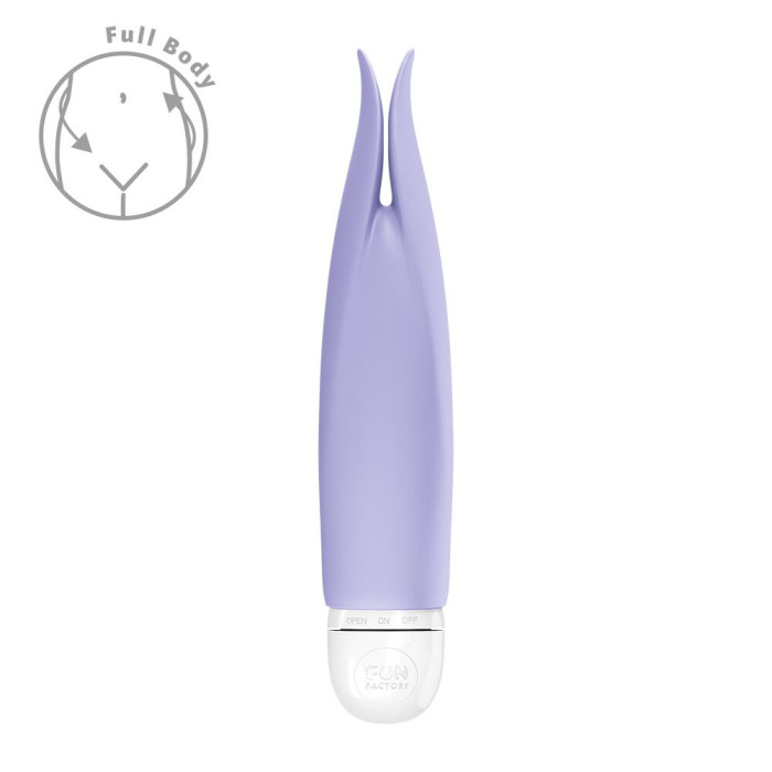 Вібратор з пелюстками Fun Factory VOLITA purple, компактний, дуже тихий, на батарейках
