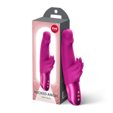 Вібратор-кролик Fun Factory Wicked Angel Magenta, 10 режимів, працює від батарейок