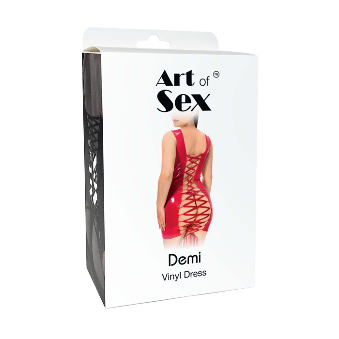 Лакована сукня на шнурівці Art of Sex - Demi, колір червоний, XS-M