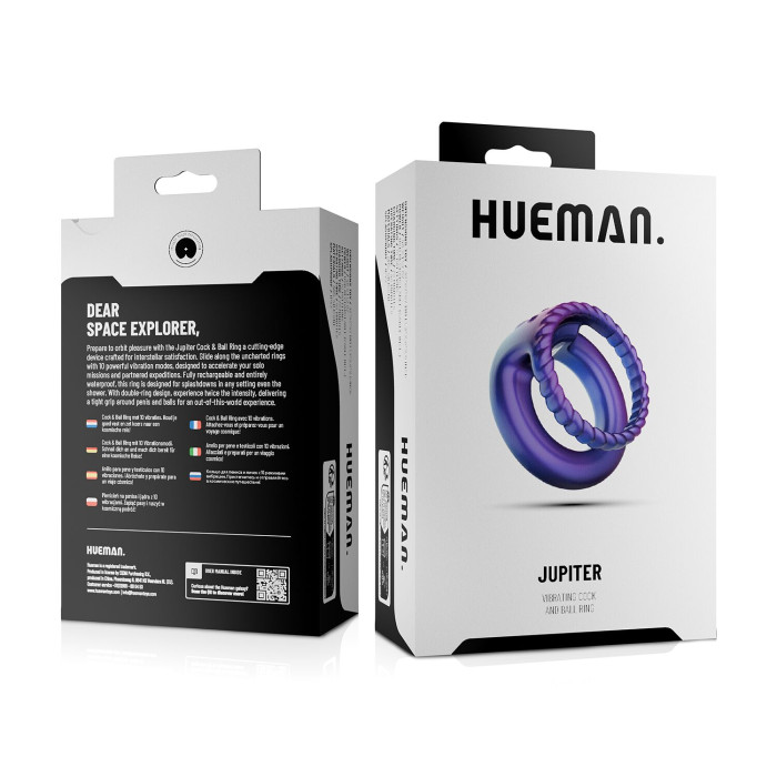 Ерекційне віброкільце Hueman - Jupiter Vibrating Cock and Ball Ring