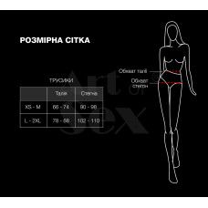 Сексуальні відкриті трусики Art of Sex - Isabell, колір чорний, розмір L-2XL