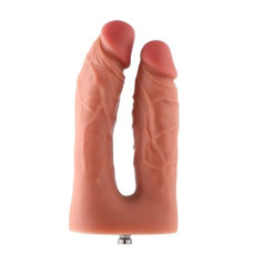 Подвійний фалоімітатор для секс-машин Hismith Silicone Double Penetrator Dildo, система KlicLok