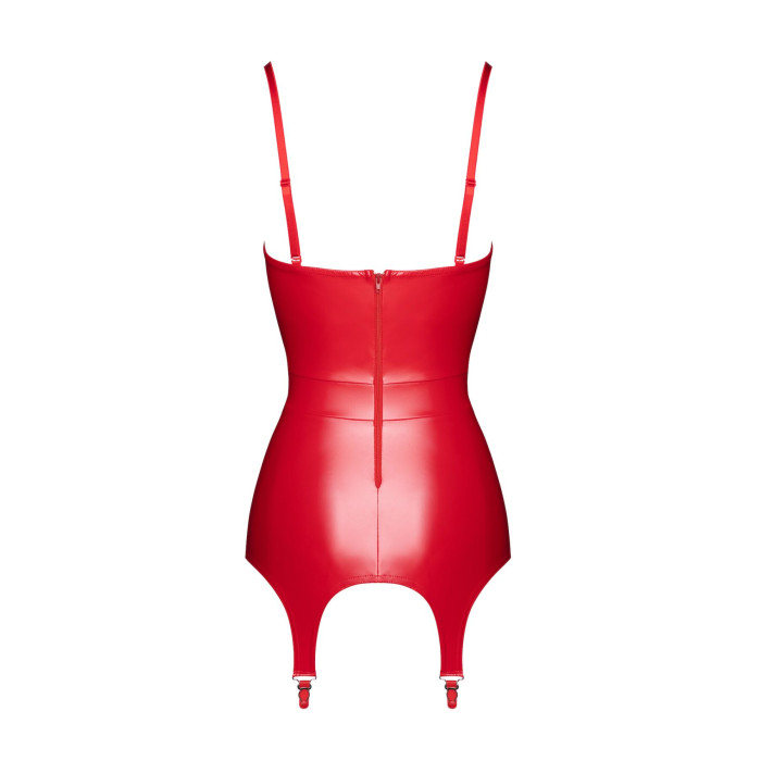 Корсет із підв'язками для панчіх Noir Handmade F368 Bombshell Fierce Corset-belt Red S