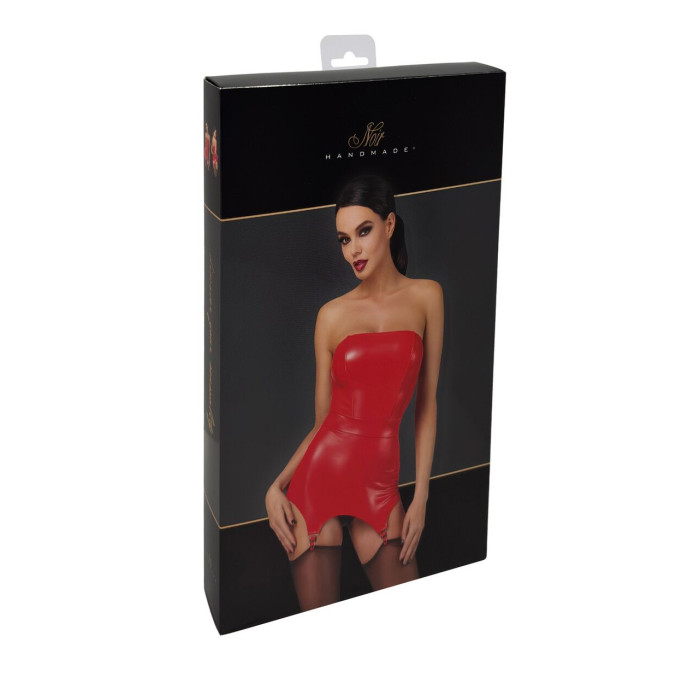 Корсет з підв'язками для панчіх Noir Handmade F368 Bombshell Fierce Corset-belt Red M
