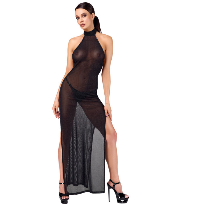 Сукня Noir Handmade F372 Onyx Twin-slit Long dress XS