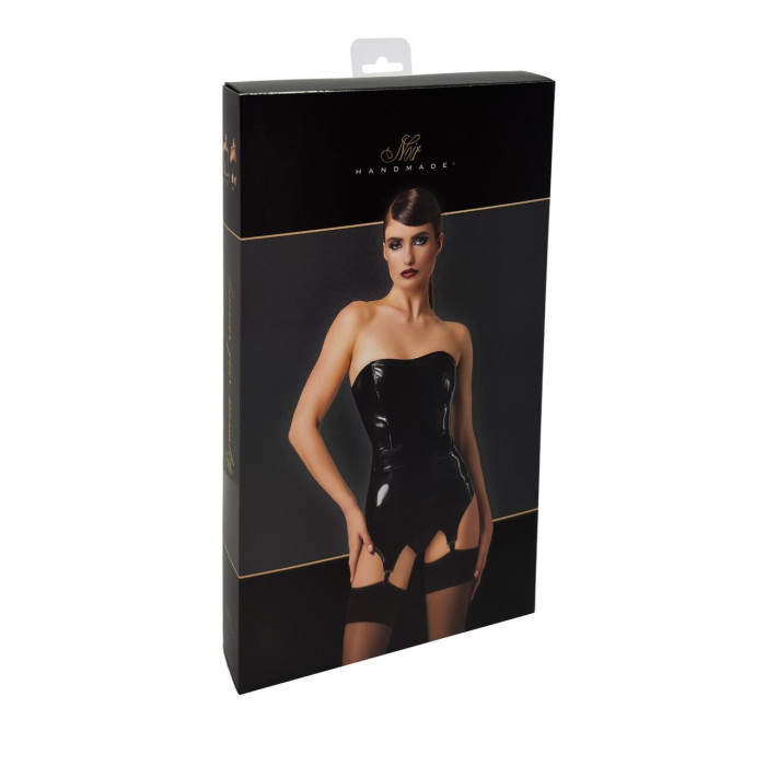 Корсет із підв'язками для панчіх Noir Handmade F381 Dominae Venom PVC corset-belt M