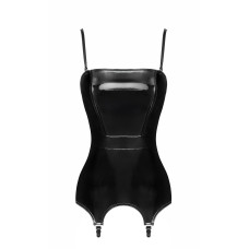 Корсет з підв'язками для панчіх Noir Handmade F381 Dominae Venom PVC corset-belt 3XL