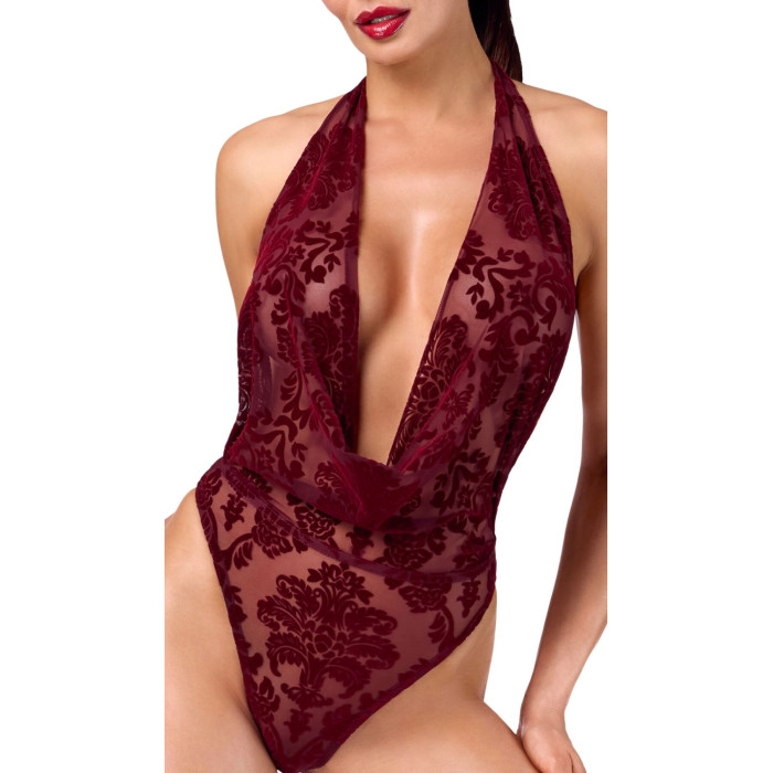 Боді Noir Handmade F386 Kink Royal cascade bodysuit S