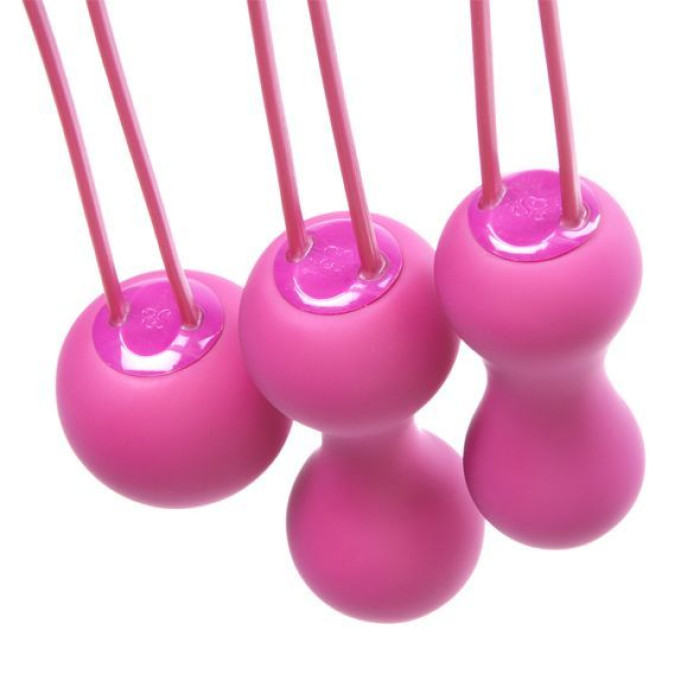 Набір вагінальних кульок Je Joue - Ami Fuchsia, діаметр 3,8-3,3-2,7см, вага 54-71-100гр  + подарунок косметичка
