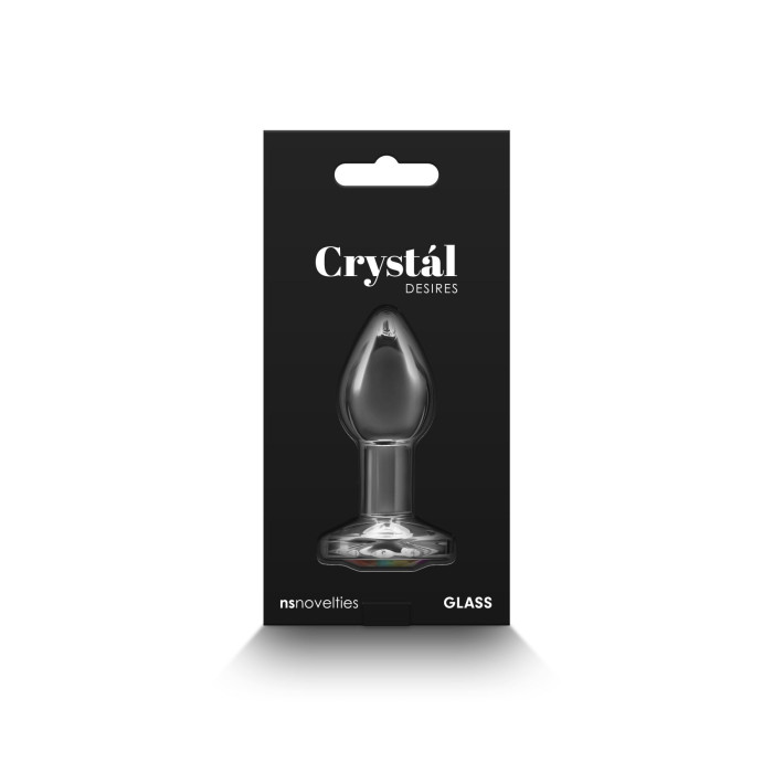 Скляна анальна пробка NS Novelties Crystal - Desires - Rainbow Gem - Small