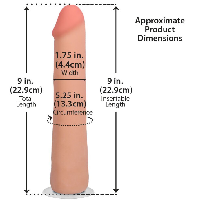 Фалоімітатор Doc Johnson The Realistic Cock ULTRASKYN - 9 Inch Vanilla