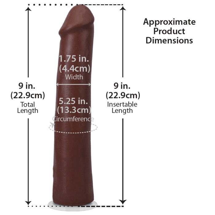 Фалоімітатор Doc Johnson The Realistic Cock ULTRASKYN - 9 Inch Chocolate