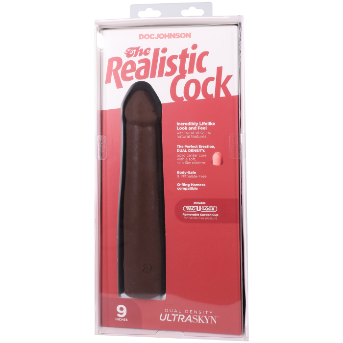 Фалоімітатор Doc Johnson The Realistic Cock ULTRASKYN - 9 Inch Chocolate