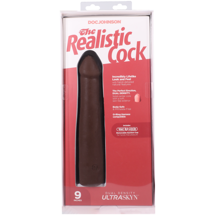 Фалоімітатор Doc Johnson The Realistic Cock ULTRASKYN - 9 Inch Chocolate
