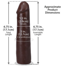 Фалоімітатор Doc Johnson The Realistic Cock ULTRASKYN - 7 Inch Chocolate