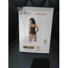Сорочка прозора бебі дол Passion MELANIA CHEMISE S/M black (м'яте паковання!!!)
