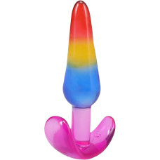 Набір анальних пробок Doc Johnson Crystal Jellies - Anal Trainer Set - Rainbow (м'яте паковання!!!)