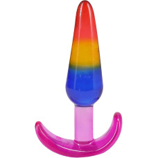 Набір анальних пробок Doc Johnson Crystal Jellies - Anal Trainer Set - Rainbow (м'яте паковання!!!)