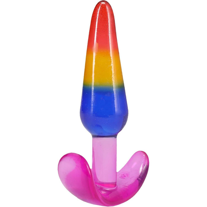 Набір анальних пробок Doc Johnson Crystal Jellies - Anal Trainer Set - Rainbow (м'яте паковання!!!)