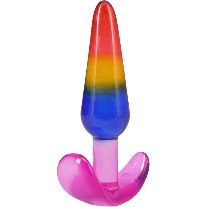 Набір анальних пробок Doc Johnson Crystal Jellies - Anal Trainer Set - Rainbow (м'яте паковання!!!)
