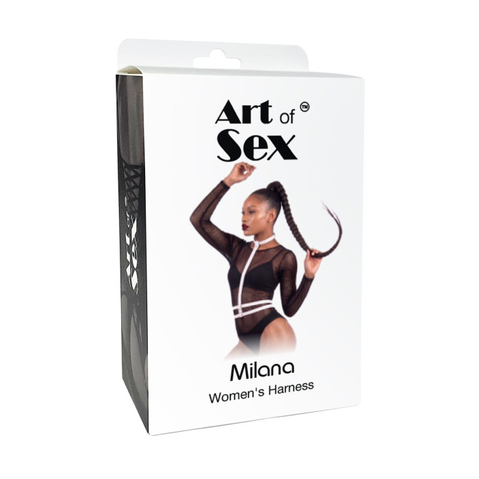 Жіноча портупея Art of Sex - Milana, екошкіра, розмір XS-2XL, колір чорний