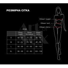 Вінілове боді з рукавами Art of Sex - Jessica, колір чорний, розмір L