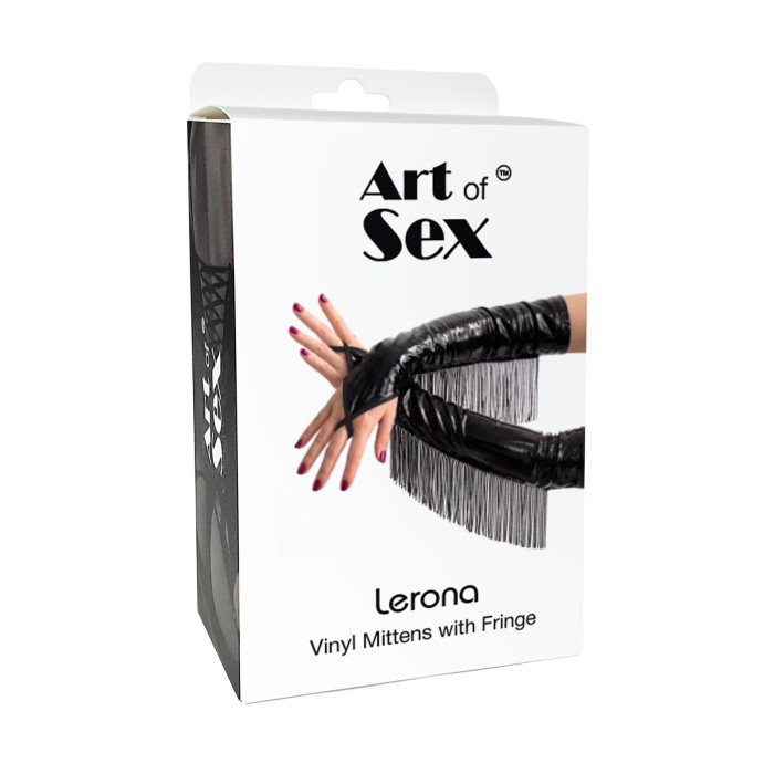 Вінілові мітенки Art of Sex - Lerona, розмір S, колір білий