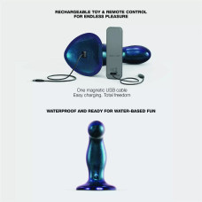 Дилдо з вібрацією Strap-On-Me FINGERING & VIBRATING DILDO - M - BLUE, з манливим рухом