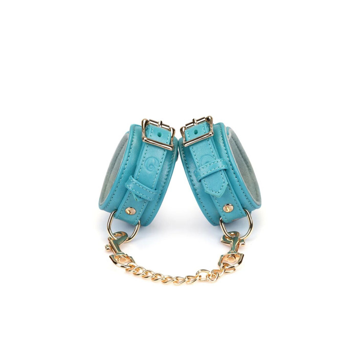Наручники Liebe Seele Blue Lamb leather Wrist Cuffs with Velvet Lining