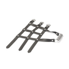 Шкіряна портупея для гомілкостопу зі шпорами Liebe Seele Leather High Heel Ankle Harness Silver