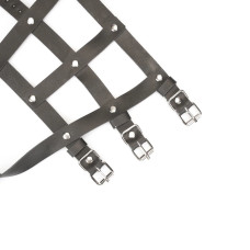 Шкіряна портупея для гомілкостопу зі шпорами Liebe Seele Leather High Heel Ankle Harness Silver