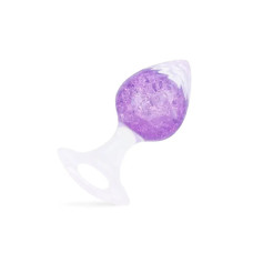 Анальна пробка Liebe Seele Heart-shaped Crystal Anal Plug - Purple Small