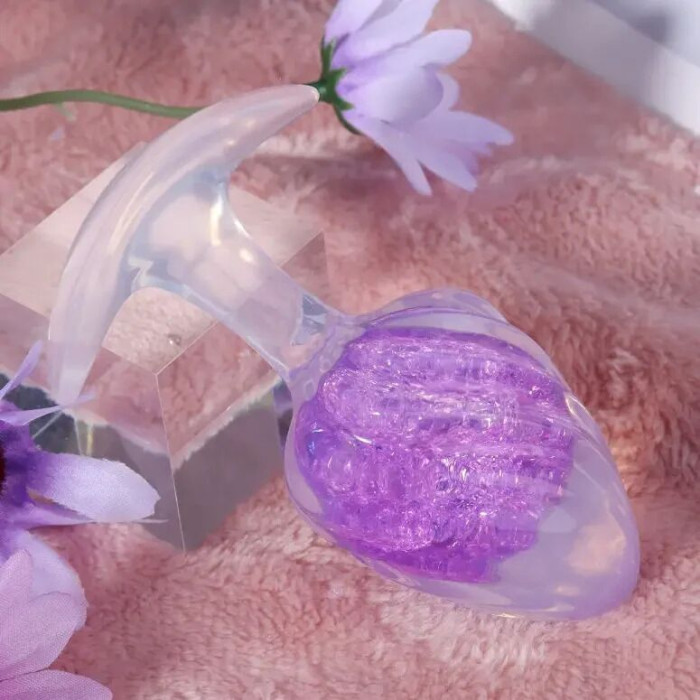 Анальна пробка Liebe Seele Icecream-shaped Crystal Anal Plug - Purple Medium