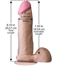 Фалоімітатор Doc Johnson The Realistic Cock 8 inch White - ULTRASKYN, Vack-U-Lock (м'яте паковання!!!)