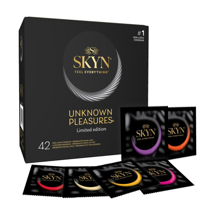 Безлатексні преміум-презервативи SKYN Unknown Pleasures 42 шт, 6 різних видів (м'яте паковання!!!)
