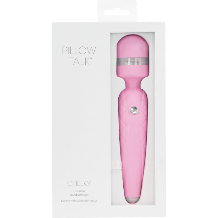Розкішний вібромасажер PILLOW TALK - Cheeky Pink з кристалом Swarovsky, плавне підвищення потужності