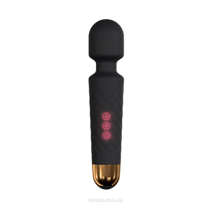 Мінівібромасажер Dorcel Wand Wanderful Black потужний, водонепроникний, 18 режимів роботи