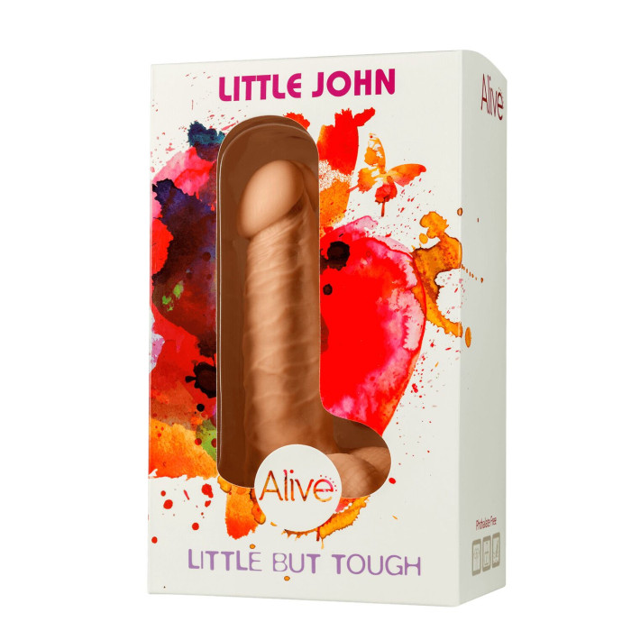 Фалоімітатор з присоскою Alive Little John, діаметр 3,5 см, ПВХ, об’ємна головка