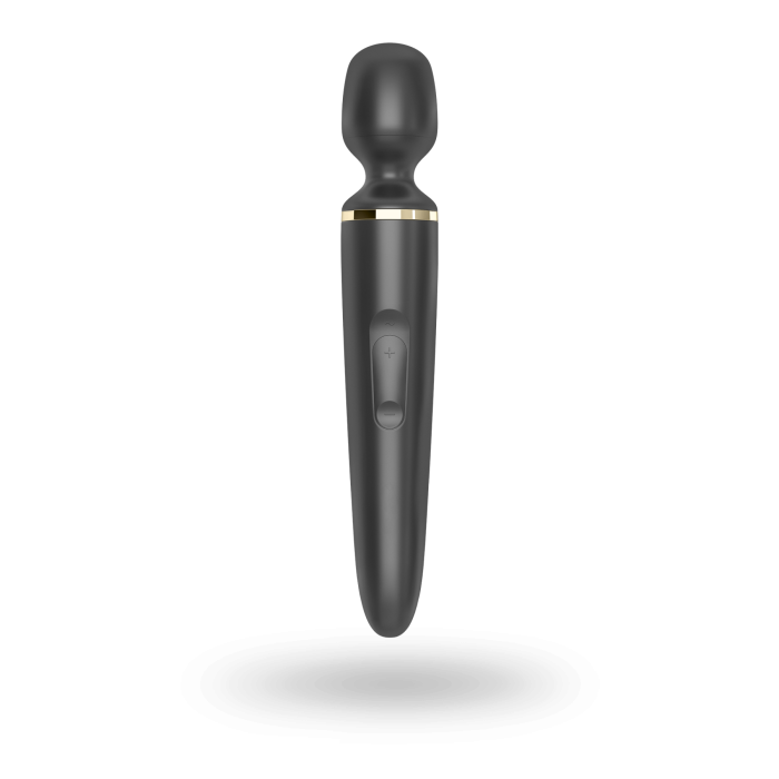 Вібромасажер Satisfyer Wand-er Woman (Black/Gold), водонепроникний, потужний, розмір XXL
