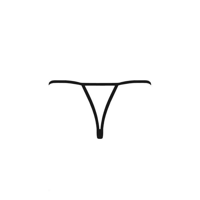 Трусики мереживні з доступом Passion Exclusive VIOLANTE THONG L/XL, black