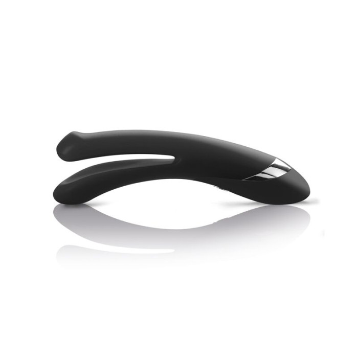Вібратор подвійний з електростимуляцією Mystim Tingling Aparte eStim Black, міостимулятор