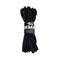Джутова мотузка для Шибарі Feral Feelings Shibari Rope, 8 м чорна