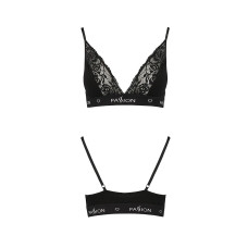 Еластичний топ з мереживом Passion PS001 TOP S, black