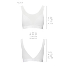 Топ з прозорою вставкою Passion PS002 TOP XL, white